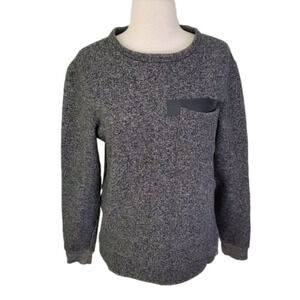 ARMANI EXCHANGE Men's Salt & Pepper Fleece Top XS